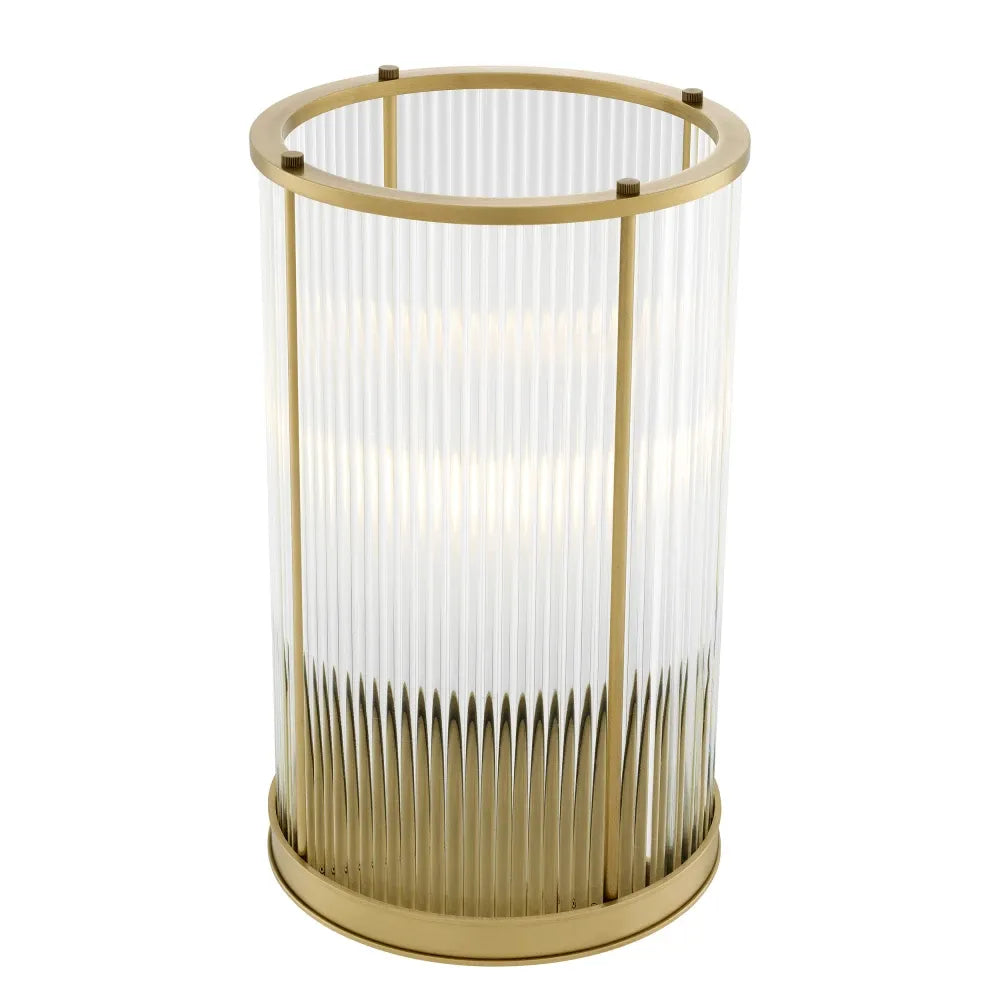 Suport lumanare din Metal/Sticla Alama/Transparent D23cm Mayson L Eichholtz