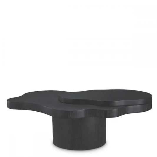 Masuta de cafea Asimetrica din Furnir de stejar Gri carbune L117xl70cm Cesareo Eichholtz