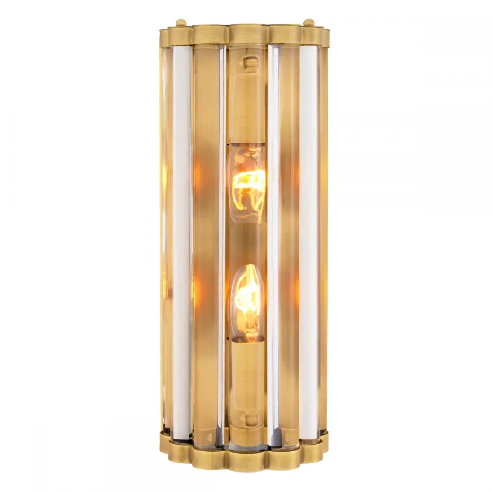 Aplica de perete din Metal Alama si Sticla Transparent H38xL15cm Amalfi S Eichholtz