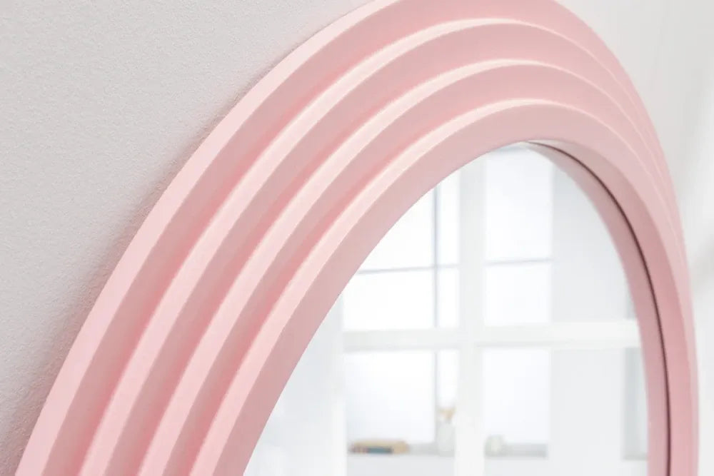 Oglinda cu rama din Poliuretan/MDF Roz H160xL80cm Wave