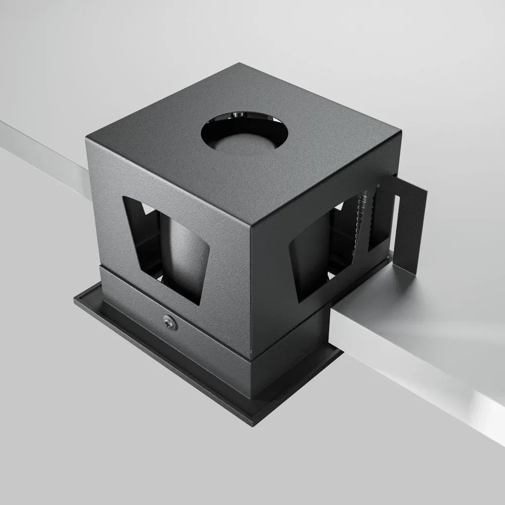 Spot incastrat din Aluminiu Negru H7.5xL9.5cm 10W Metal Modern