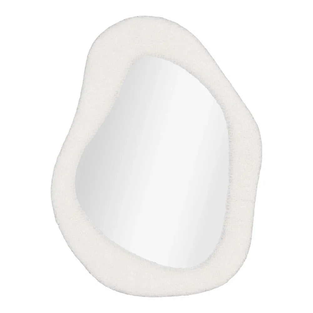 Oglinda cu rama tapita blanita alba 61x46,5cm Bosa