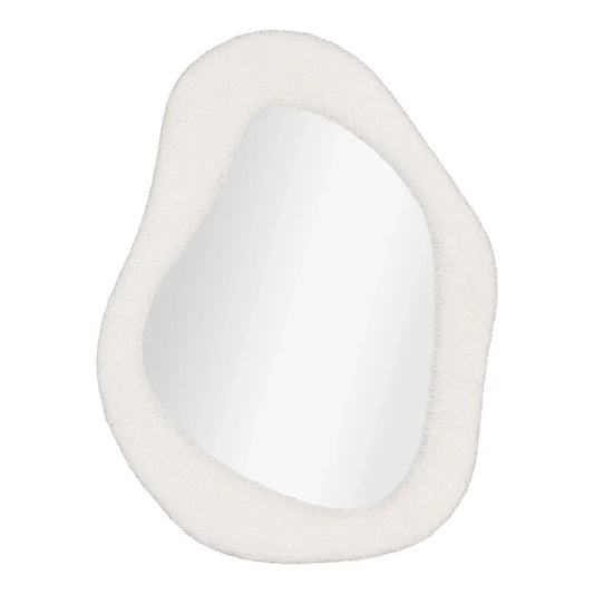 Oglinda cu rama tapita blanita alba 61x46,5cm Bosa