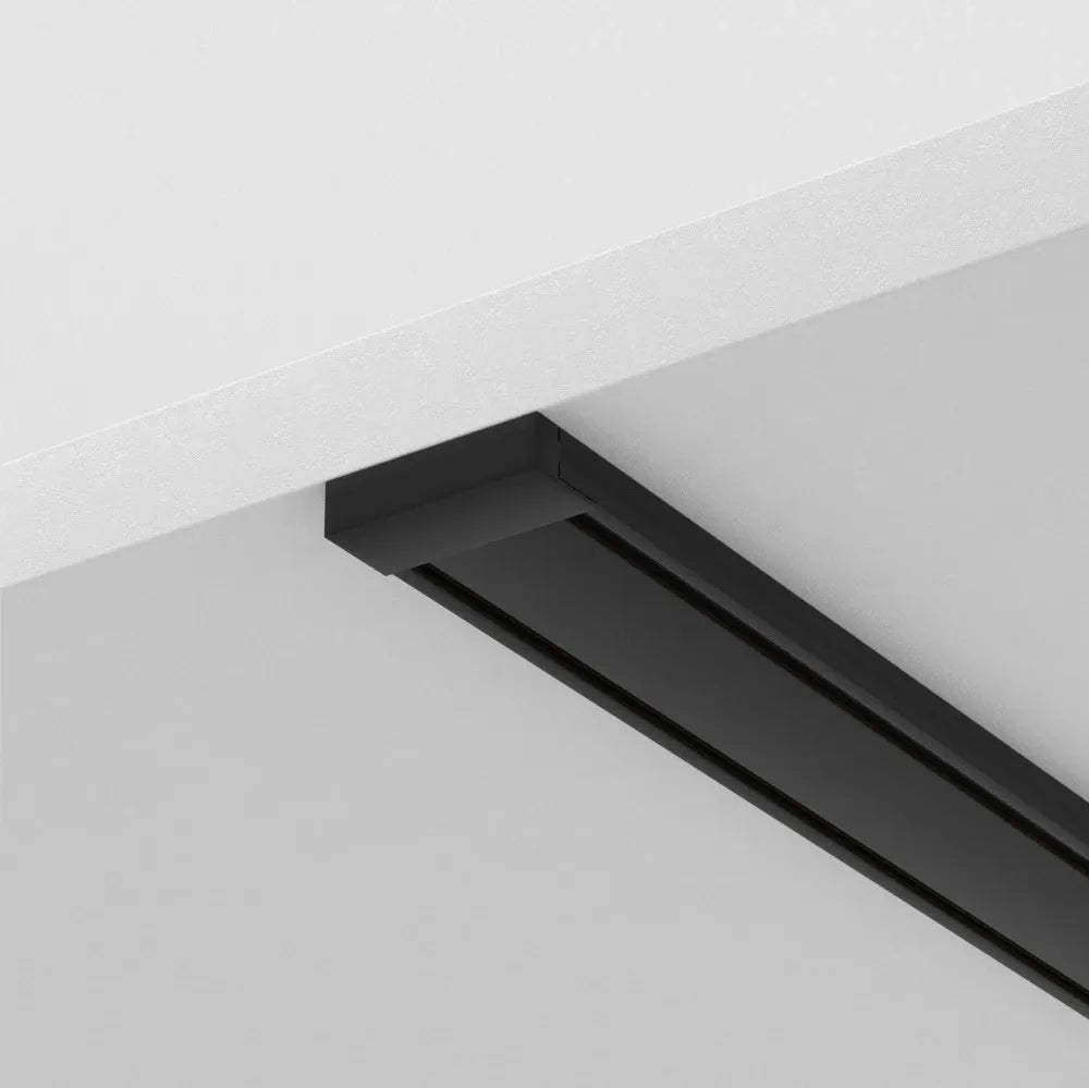Sina Radity 2m cu capete incluse din Aluminiu/Plastic Negru H0.55xL200cm Radity