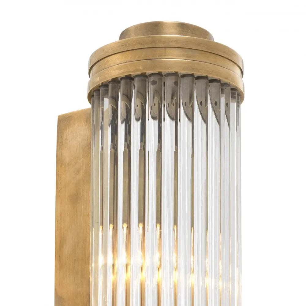 Aplica de perete din Metal Alama si Sticla Transparent H60xL11cm Gascogne XL Eichholtz