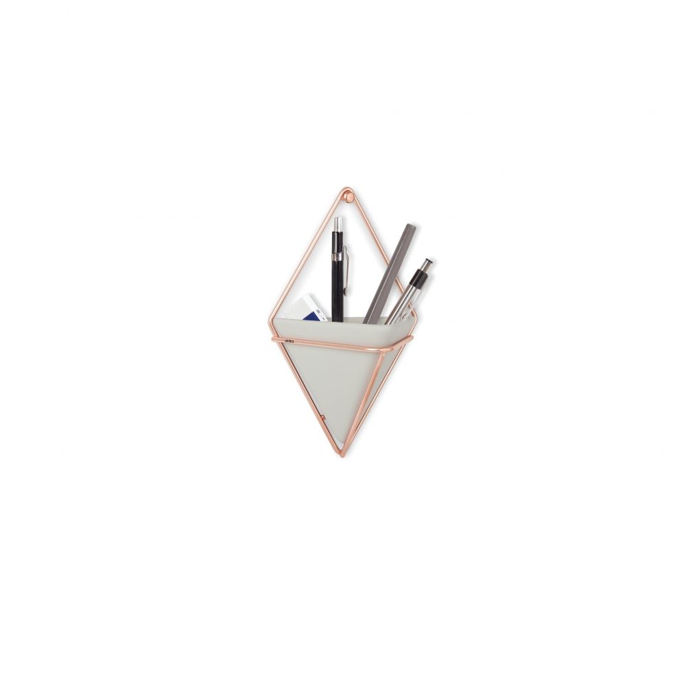 Set 2 ghivece din Polirasina Gri L11xH19cm Trigg