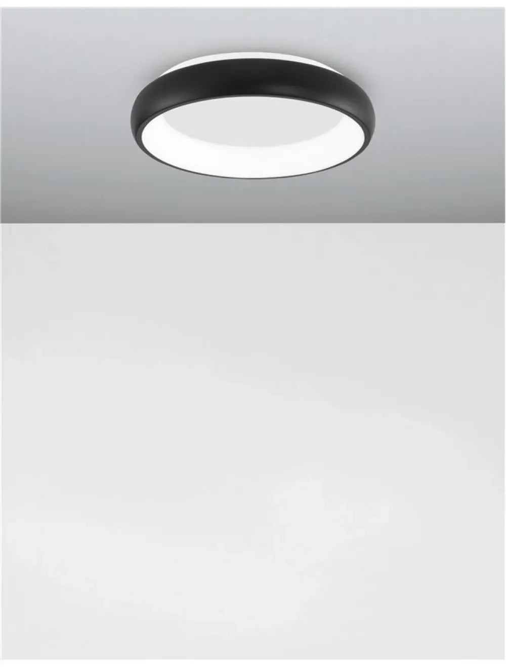 Plafoniera din Aluminiu Negru H8.5xL41cm IP20 32W 1952lm 3000k ALBI
