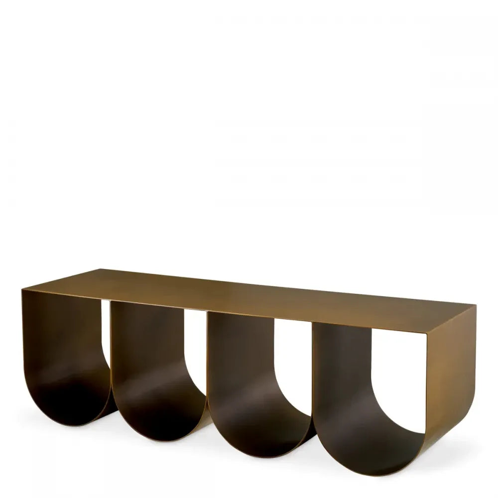 Masuta de cafea Dreptunghiulara din Metal Alama L120xl38cm Rafaello Eichholtz