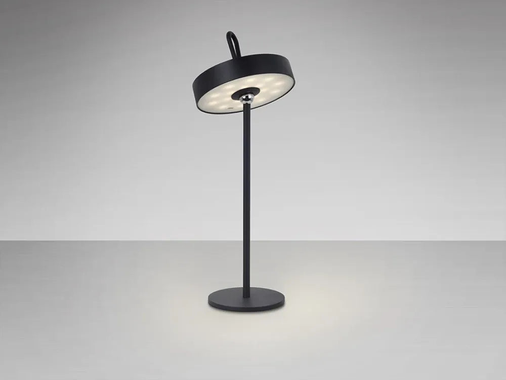 Veioza din Metal Negru H35xD13cm Gong