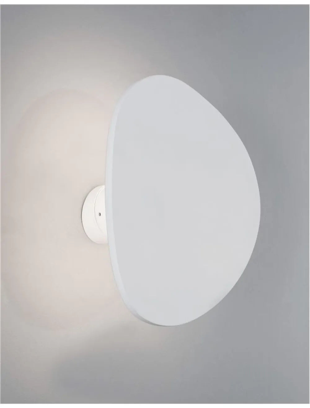 Aplica de perete structura din Aluminiu Alb si abajur din Gips Alb H22xL20.5cm IP20 12W 1121lm 3000k CRONUS