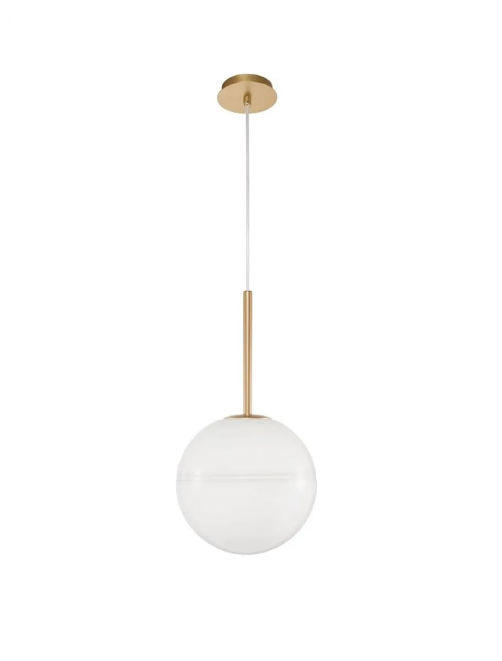 Pendul structura din Metal Auriu si abajur din Sticla Alb H180xL25cm IP20 CANTONA