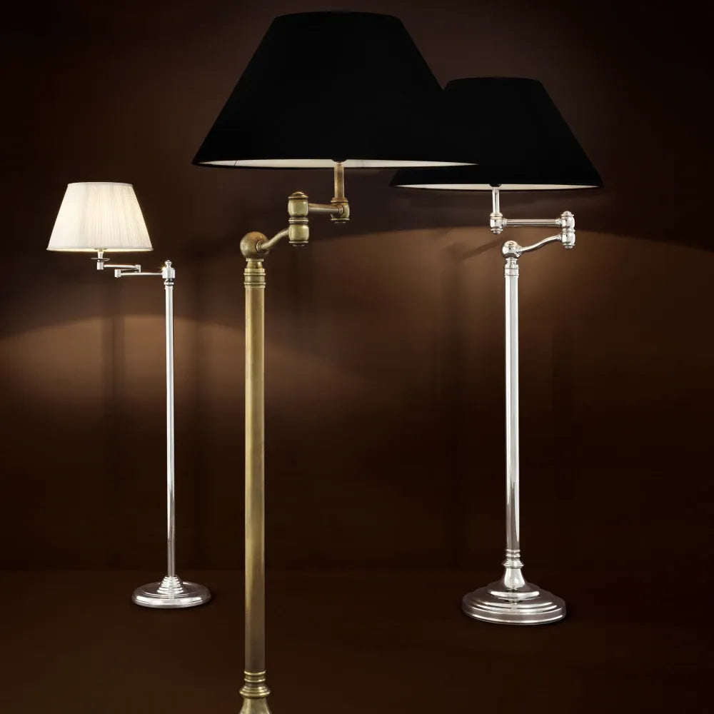 Lampa de podea din Metal Alama si Catifea Negru H148xL58cm Regis Eichholtz