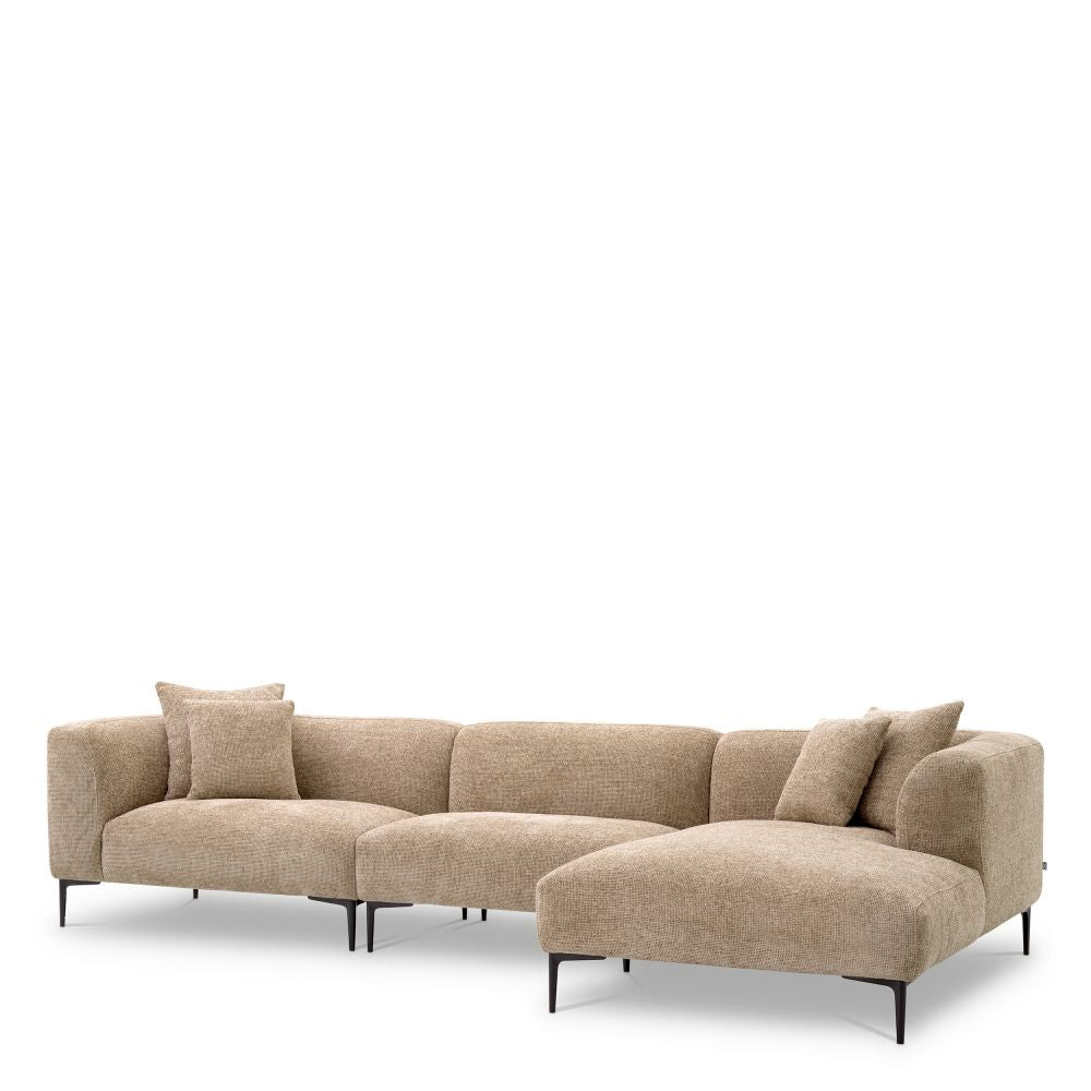 Coltar fix Firenze Eichholtz din Stofa Lyssa Bej nisip L343cm