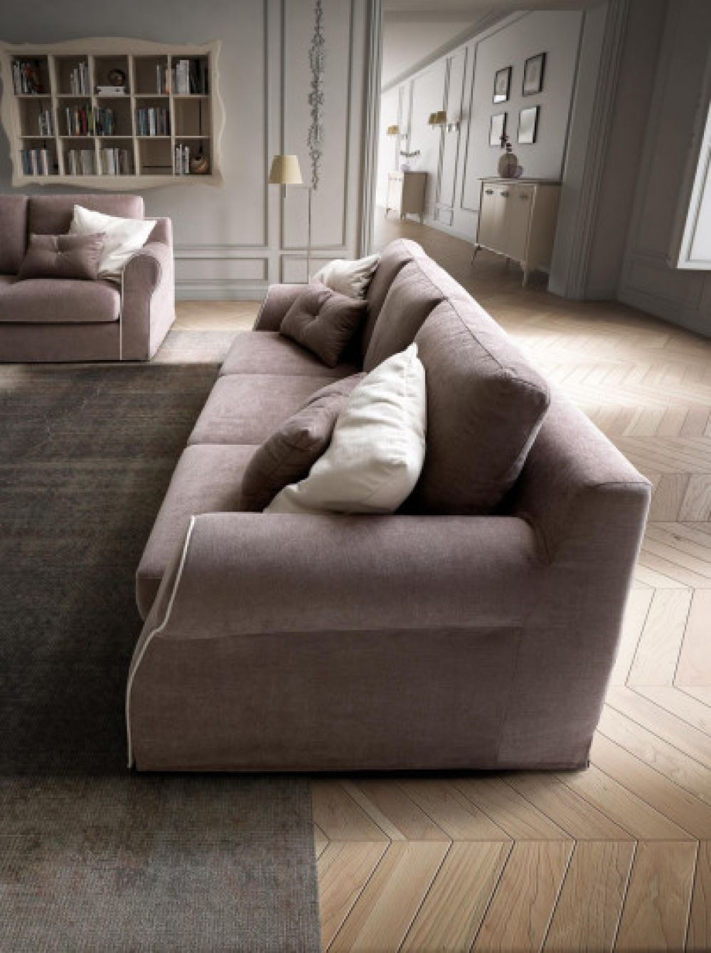Canapea fixa 3 locuri Abby stil Modern L248cm