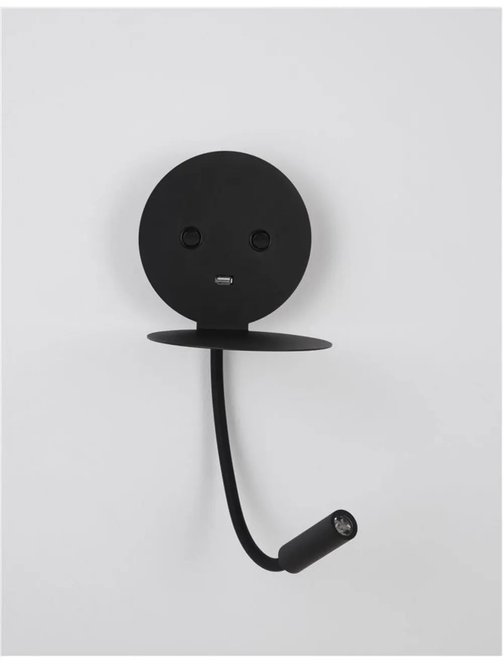 Aplica de perete din Aluminiu Negru H50xL15cm IP20 9W 520lm 3000k ECLIP