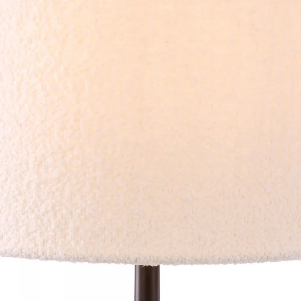 Veioza din Metal/Alabastru Bronz/Alb si Stofa boucle Alb H58xD25cm Cahaba  Eichholtz