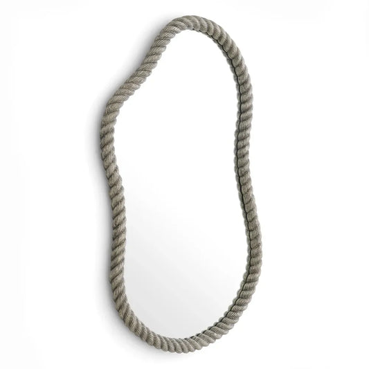 Oglinda cu rama din Metal/MDF Argintiu L59xH95cm Elvington L Eichholtz