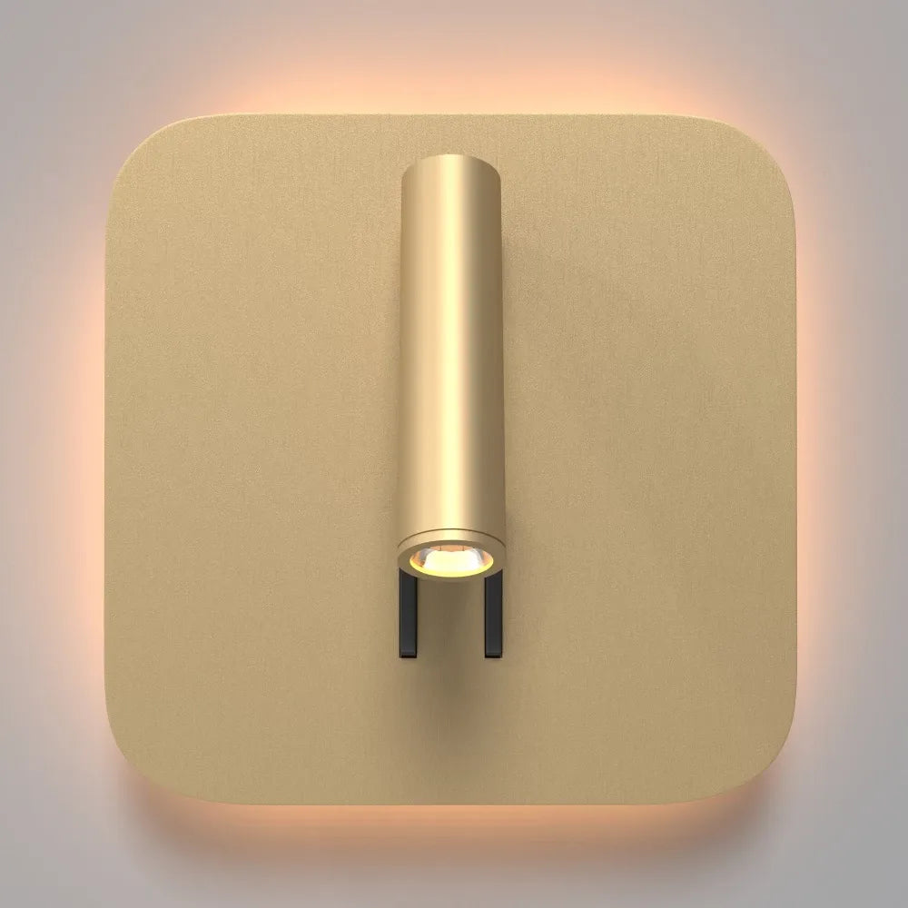 Aplica de perete reglabila din Aluminiu Auriu cu LED L13x7xH13cm Ios 176