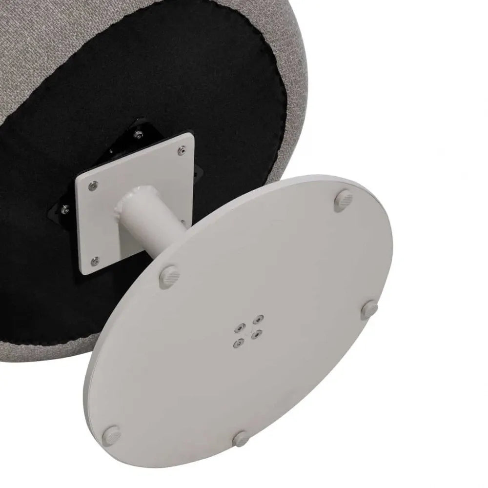 Scaun de exterior din Stofa Grej si Metal Alb L68xH78cm Mason Richmond interiors