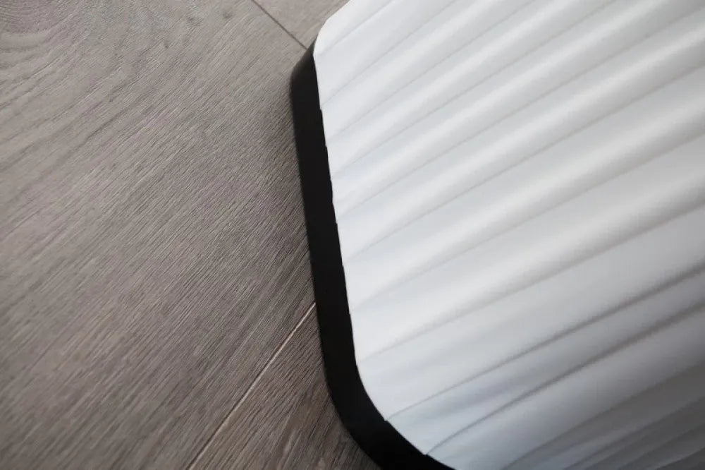 Lampa de podea din Metal Argintiu si Textil Alb H120xL25cm Paris