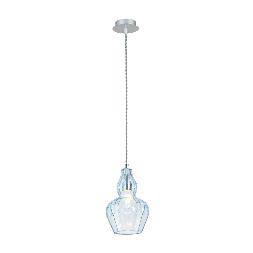 Pendul cu inaltime reglabila din Metal Albastru D16xH143cm Eustoma