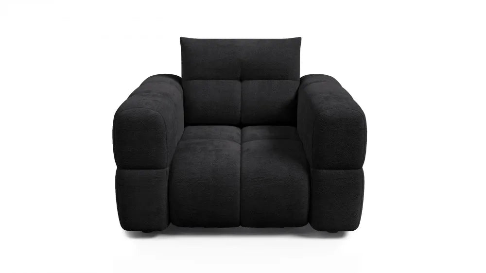Fotoliu tapitat cu material pet friendly Alias negru L121x104cm
