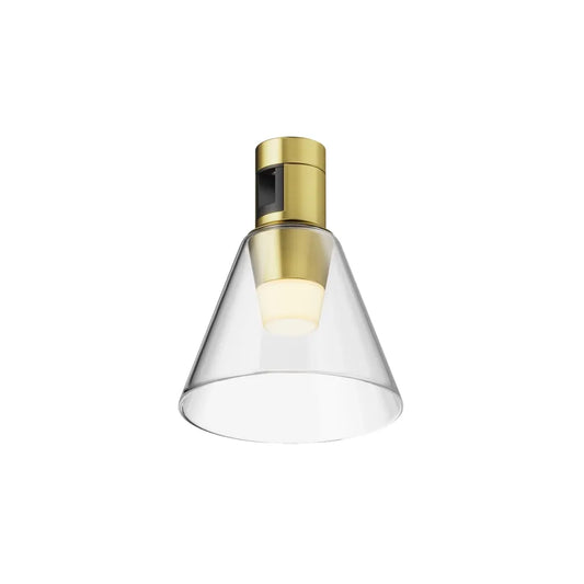 Spot pentru sina Flarity din Aluminiu Alama H10.2xD9cm 3W 60lm 2700k Bianca