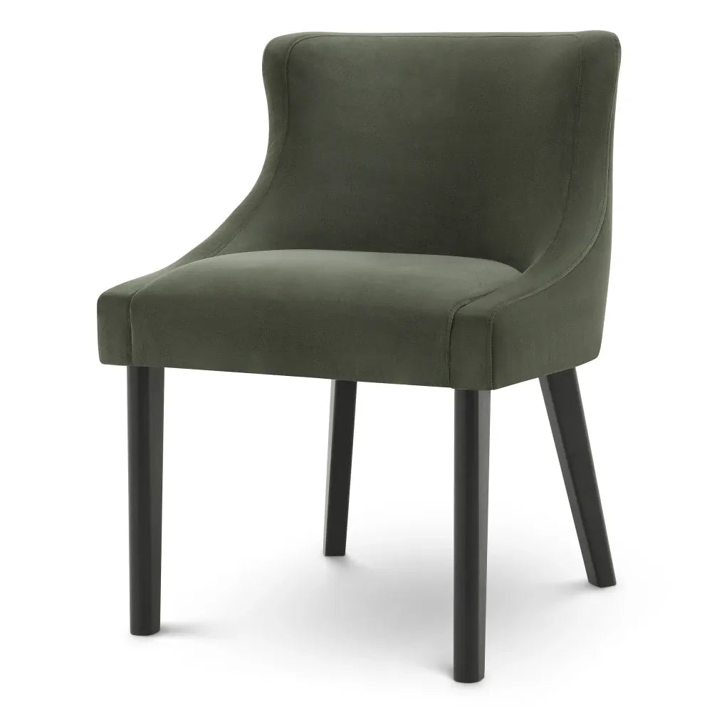Scaun tapitat cu Catifea Verde L59.5xA65xH82cm Chavelle Eichholtz