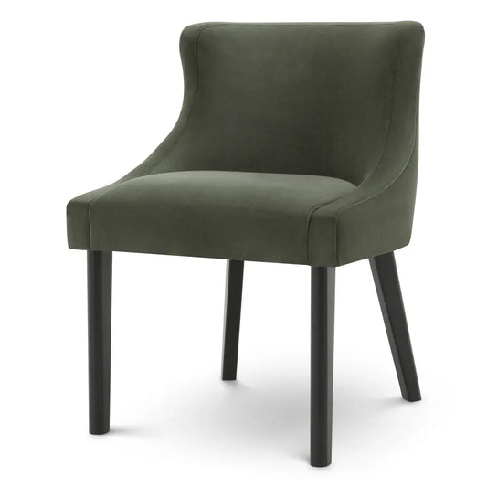 Scaun tapitat cu Catifea Verde L59.5xA65xH82cm Chavelle Eichholtz