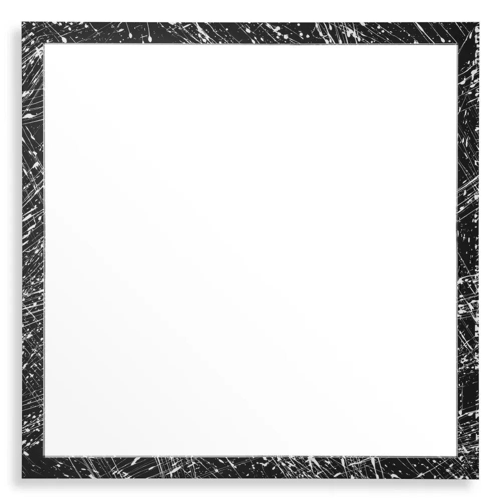 Oglinda cu rama din Lemn Negru/Alb L97.5xH97.5cm Reflection of Eccentricity Eichholtz