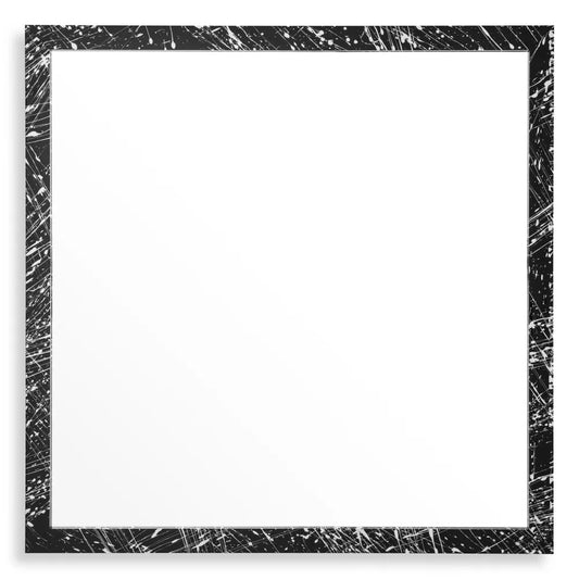 Oglinda cu rama din Lemn Negru/Alb L97.5xH97.5cm Reflection of Eccentricity Eichholtz
