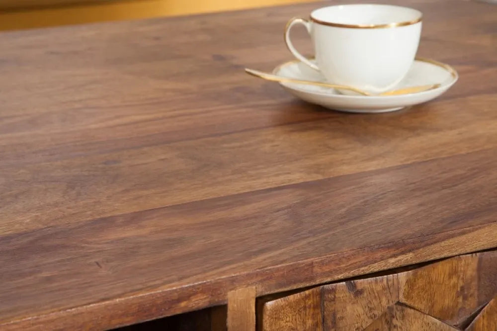 Masuta de cafea Dreptunghiulara din Lemn masiv de sheesham Maro L100xH40cm Mystic Living