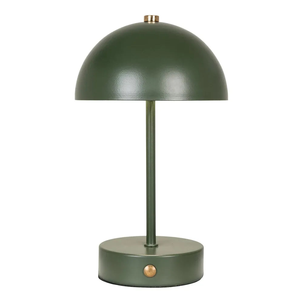 Veioza reincarcabila din Metal Verde H25xD15cm Holt