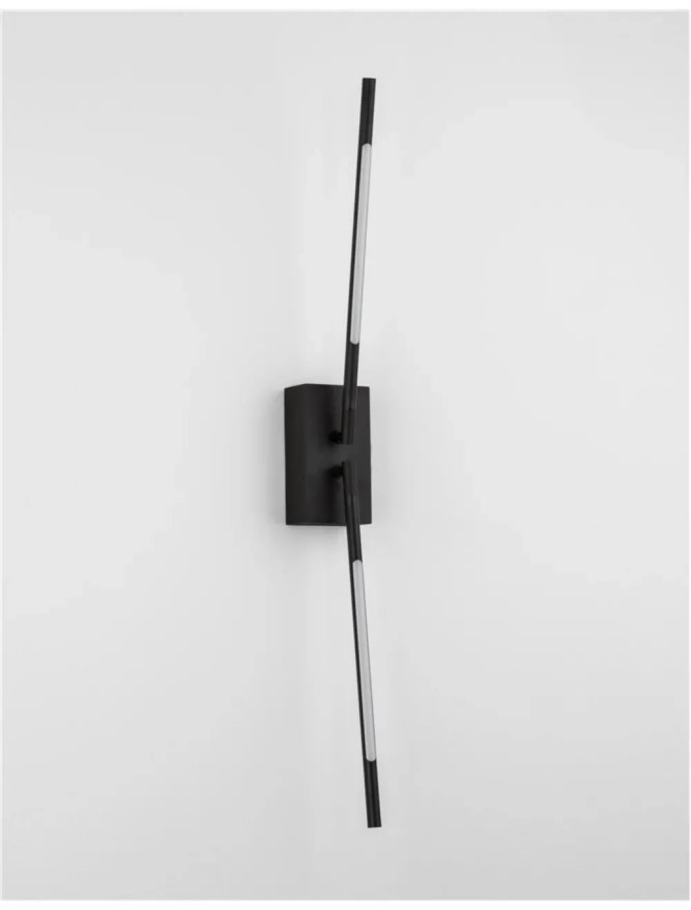 Aplica de perete structura din Metal Negru si abajur din Acrilic Alb H74xL6cm IP20 11W 500lm 3000k RACCIO