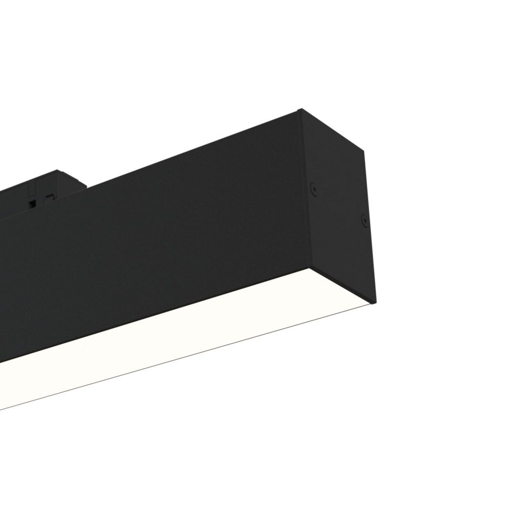 Spot Dreptunghiular pentru sina magnetica din Aluminiu Negru BASIS L30xH7cm 750lm