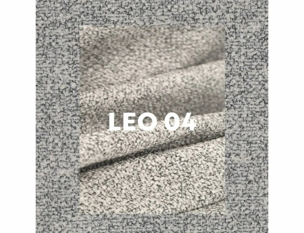 Scaun rotativ din Stofa Leo Gri si Metal Negru H86xL61xA58cm Azalia