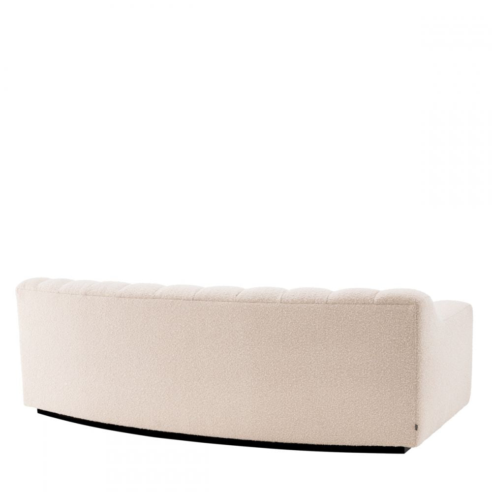 Canapea fixa Kelly S Eichholtz tapitata cu Stofa boucle Crem L234cm