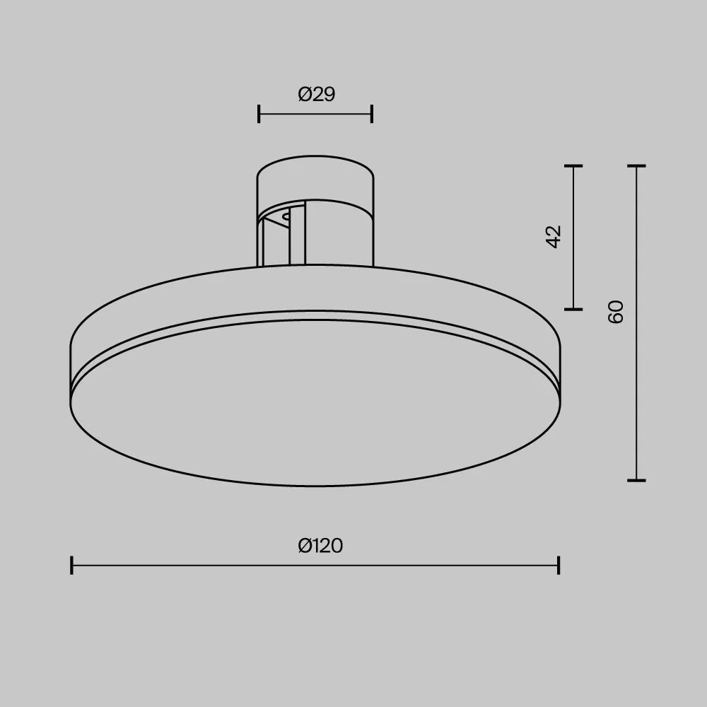Spot pentru sina Flarity din Aluminiu Alama H5.1xD12cm 7W 250lm 2700k Plato