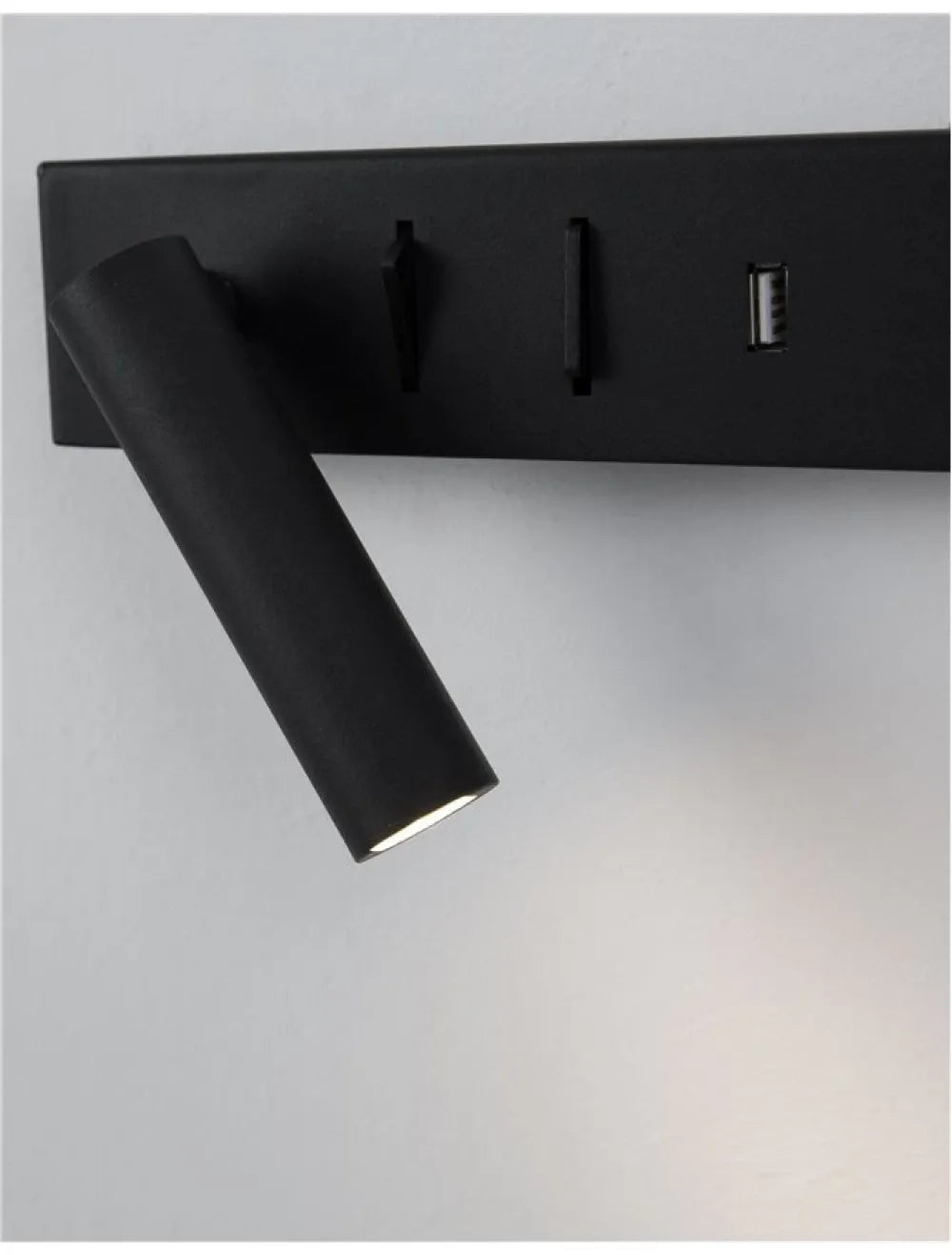 Aplica de perete din Metal Negru H8xL35cm IP20 8W 560lm 3000k VIDA