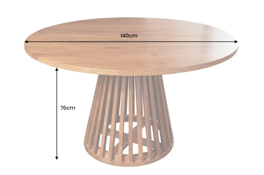 Masa rotunda din Lemn de salcam Maro D140xH76cm MAISON JADE
