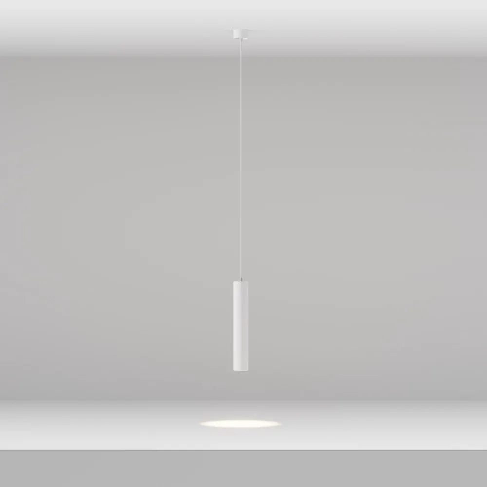 Pendul din Aluminiu Alb H133xD5cm IP 20 12W 1000lm 3000k Focus LED