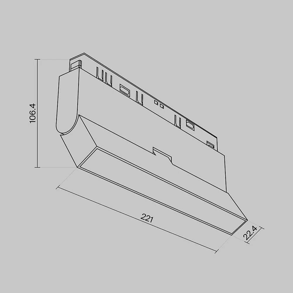 Spot dimabil pentru sina Exility din Aluminiu Alb H10.7xL22.1cm 12W 600lm 2700-6000k Basis Rot