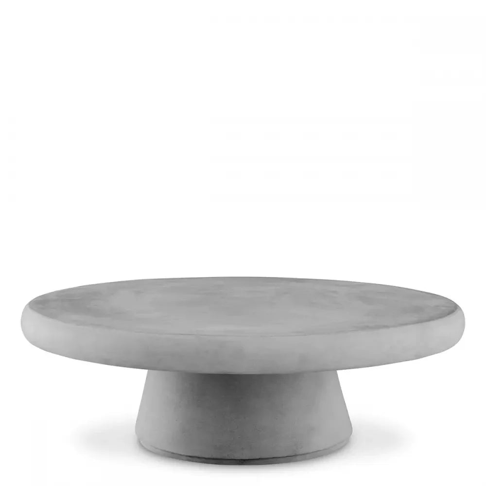 Masuta de cafea pentru exterior din Beton armat cu fibra de sticla Gri H32xD100cm Cleon Eichholtz