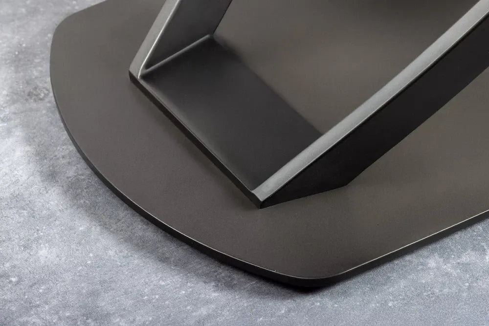 Masa extensibila din Ceramica Maro si Metal Bronz L130-190xH75cm Inception