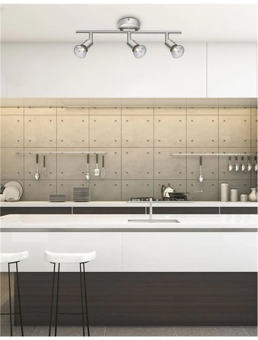 Plafoniera din Metal Argintiu H10.9xL49cm IP20 BASE