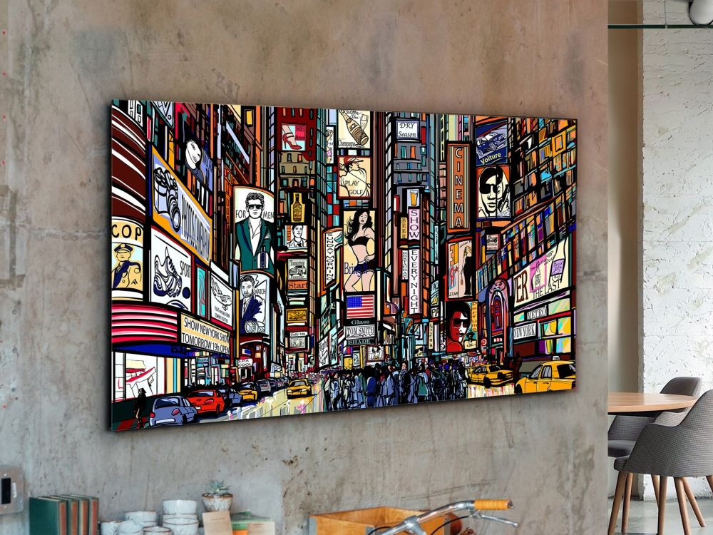 Tablou Dreptunghiular pe Sticla Multicolor Comic H80xL130cm