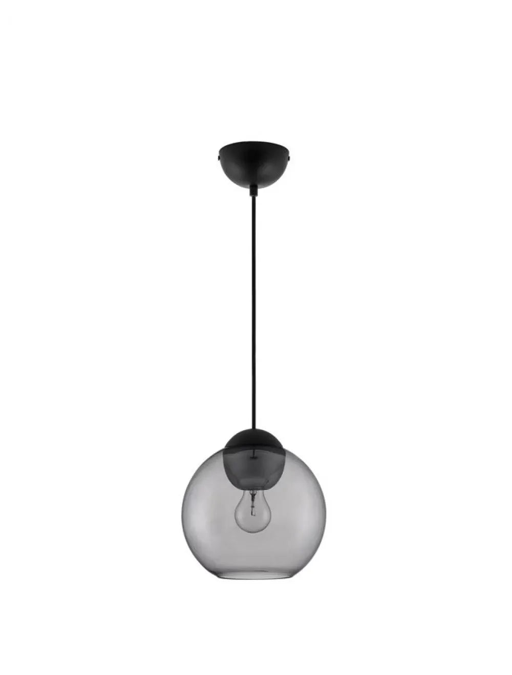 Pendul structura din Metal Negru si abajur din Sticla Fumuriu H182.5xL24cm IP20 MIDORI