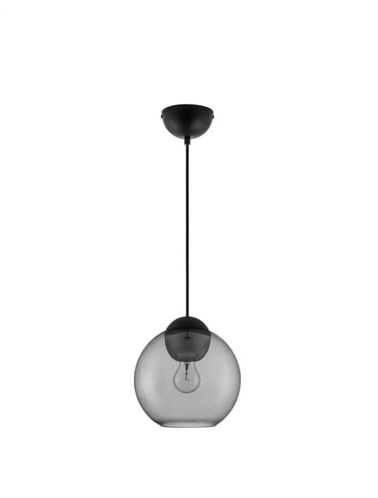 Pendul structura din Metal Negru si abajur din Sticla Fumuriu H182.5xL24cm IP20 MIDORI