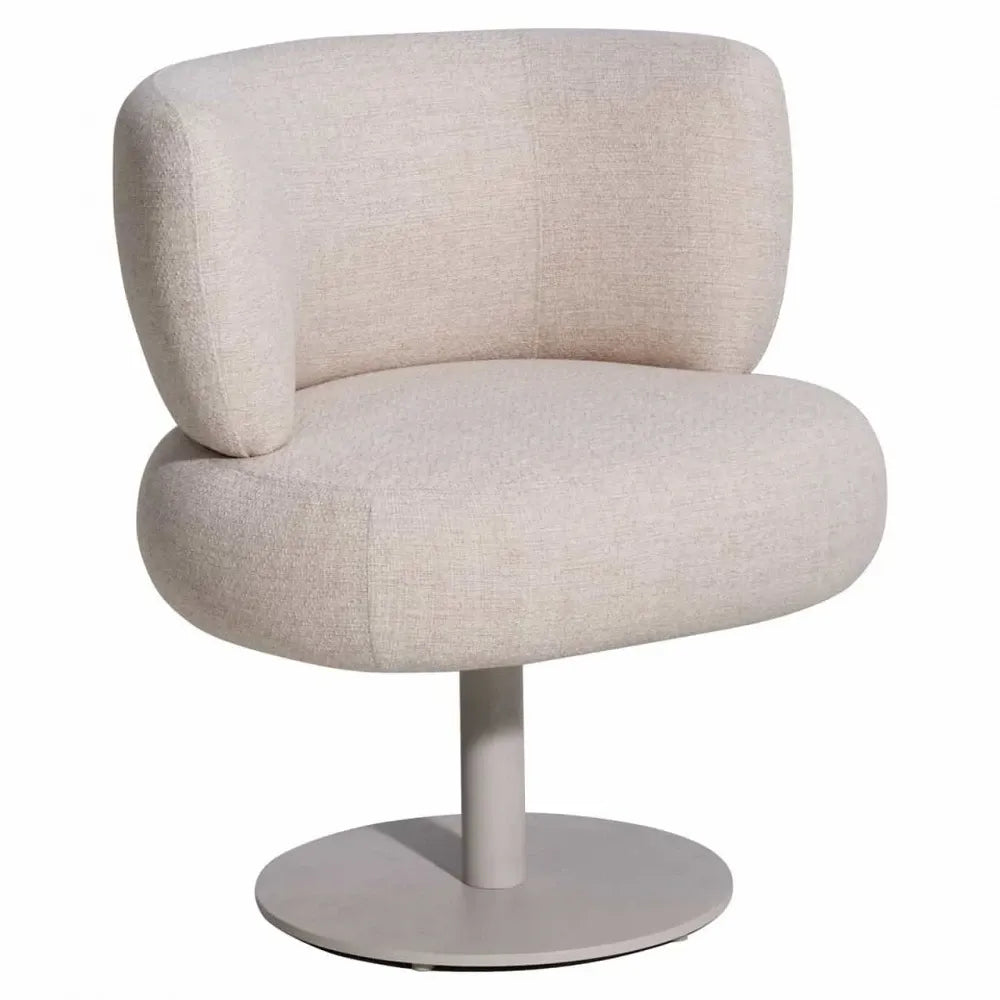 Scaun de exterior din Stofa Bej si Metal Alb L68xH78cm Mason Richmond interiors