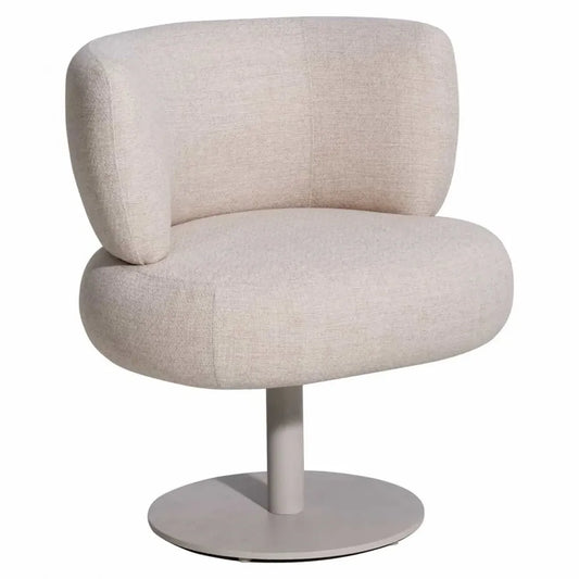 Scaun de exterior din Stofa Bej si Metal Alb L68xH78cm Mason Richmond interiors